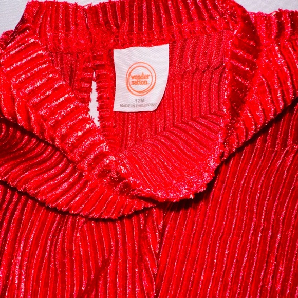 Wonder Nation Baby Girl Holiday Velour Pant Set B6 - Picture 4 of 7